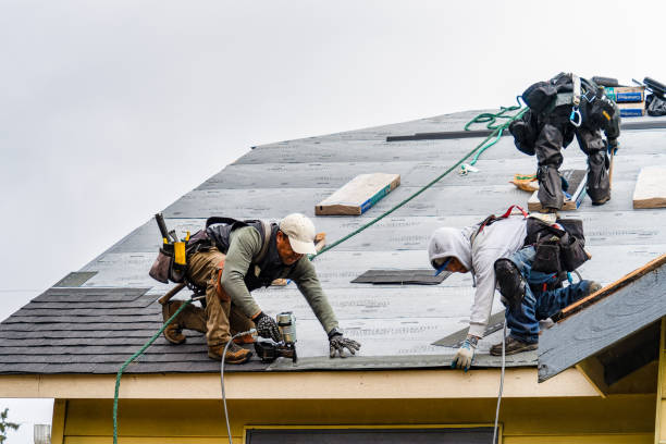 Professional Roofing technician working in North Chicago, IL